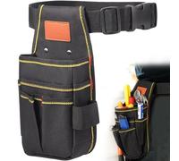 Tool Belt Bag - Tool Belts for Men, Durable Tool Belt Pouch, Compact Small Tool Bag,Adjustable Small Tool Bag Waist Pouch for Carpenters,Gardeners, Builders, and DIY Enthusiasts, Belt Black,26 X 14 Cm
