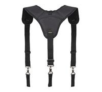 Tool Belt Braces,Tool Belt Suspenders,Electrician Work Braces, Heavy Duty Suspenders, Padded Electricians Harness with Metal Clips, Adjustable and Elastic Loop Design