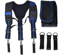 Tool Belt Suspenders with Padded Wide Shoulder Straps, 1680D Oxford Tools Vest for Construction, Tool Belt Support with Detachable Phone Pouch and Pencil Slots for Carpenters Framers
