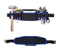 Tool Belt Tool Pouch Bag Adjustable Belt Tool Bag Work Belt Multi-Pockets Storage Organiser Detachable Tool Storage Bag with Hammer Loop Reflective Tool Belt Pouch for Electricians Technicians Workers