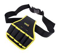 Tool Belt, Tools Belt Pouch with 5 Pockets, Portable Tool Waist Bag, Adjustable Buckle Tool Holster Belt Apron for Garden Home Shear, Wrench, Hammer, Screwdriver (Yellow)
