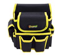 Tool Belt, Tools Belt Pouch with 6 Pockets, Portable Tool Waist Bag, Adjustable Buckle Tool Holster Belt Apron for Garden Home Shear, Wrench, Hammer, Screwdriver (Yellow)