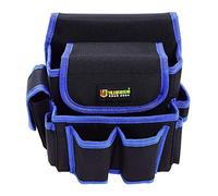 Tool Belt, Tools Belt Pouch with 6 Pockets, Portable Tool Waist Bag, Adjustable Buckle Tool Holster Belt Apron for Garden Home Shear, Wrench, Hammer, Screwdriver (Blue)