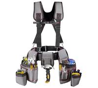 Tool Belt With Suspenders, 22 Pockets Tool Belt, Multi-Functional Adjustable Waist Tool Belt, Heavy Duty Tool Organizer Suitable for Electrician,Framers,Carpenter, Construction