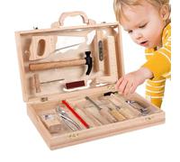 Tool Bench - Wooden Kit, Kids Toolbox | Early Learning Construction Toy, Interactive Repair Playset, Sturdy Educational Accessory & Helpful Attribute for Nursery Home Classroom Development