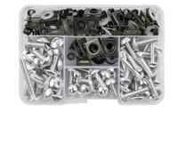 Tool Box 177pcs Fairing Bolts Screws Body Screws Nuts For Z750 Z900 Z1000 Z800 For Versys 650 Er6n For Ninja 400 300 Z1000sx(Sliver)
