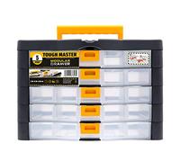 Tool Box 5 Drawer Organiser Stackable Storage Case With Comfortable Carry Handle for Sorting Small Household Bits, DIY Accessories and General Items TOUGH MASTER
