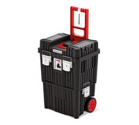 Rolling Workshop Tool Box with Clamping Fasteners Modular Reinforced Wall Structure 45 x 36 x 64 cm (with Metal Closure)