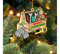 Tool Box Christmas Ornament 2025, Tool Chest Toolbox with Wrench, Gloves, Tape Measure Hanging Decor for Xmas Tree, Handyman Xmas Tree Ornament, Gift for Craftsman Artisan Fixer Builder Mechanic