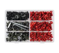 Tool Box Fairing Bolts Nuts Kit Body Fastener Clips Screw For Versys 650 For Ninja 650R 1000 Z750 Z1000 ZZR600 ZX6R ZX7R ZX9R ZX10R(Rosso)