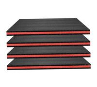 Tool Box Foam Foam Inserts for Tool Boxes 4pcs Black Red Polyethylene Sheets 15.75x19.69x1.18 Inch High Elastic Tear-Resistant Organizer