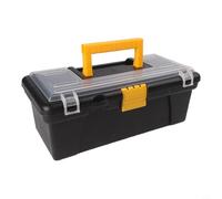 Tool Box Heavy Duty Plastic Container with Secure Lock for Tools Storage - Mobile Work Centre with Handle 13 Inch