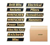 Tool Box Labels,3D Printed 12 Pieces Strong Magnetic,Magnetic Labels For Toolbox Organization - For Workshop Garage Car Repair Mechanic