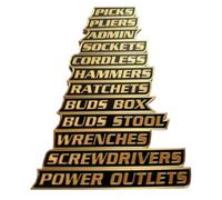 Tool Box Labels Magnet, Organization Identifying Tool, Toolbox Organization Labels, for Steel Carts Cabinets Metal Surfaces Chest Drawers