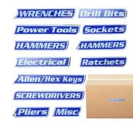 Tool Box Magnetic Labels, Magnetic Tool Holder Label, 6.3x9.45x0.79 Inches Steel Cart Tags, Paper Labels for Home, Drawer, Cabinet, Business, Classroom, Workshop, Office, College, Dormitory