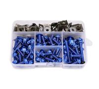 Tool Box Motorcycle Complete Full Fairing Bolts Kit Clips Screws Washer Fastener For CRF 450R 250X 450X 230F XR 230 250 400(Blu)