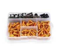 Tool Box Motorcycle Complete Full Fairing Bolts Kit Clips Screws Washer Fastener For CRF 450R 250X 450X 230F XR 230 250 400(Gold)