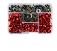 Tool Box Motorcycle Fairing Bolts Kit Fastener Clips Screw Nuts For Z750 Z900 Z1000 Z800 For Versys 650 Er6n For Ninja 400 300(Rosso)