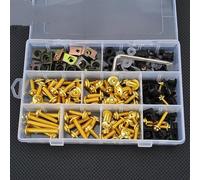 Tool Box Motorcycle Full Fairing Bolt Kits Bodywork Screws For YZF R1 R1M R15 R25 R3 R6 R125 R15 R25 MT-07 MT-09 MT-10 FZ6 FZ8(Gold)