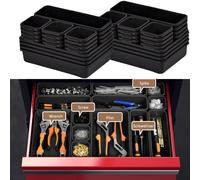 Tool Box Organizer Drawer Tray Dividers Set Workbench Cabinet Bins Tool Chest Organization Garage Hardware Tool Tray 32PCS(18S 10M 4L)