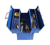 Tool Box Small Tool Box Metal Storage Case with 3-layer Folding Trays Portable Repair Hardware Electrician Household Organizer Toolbox Tool Case