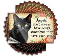 Tool Box Stickers Angels Don't Always Have Wings Sometimes They Your Own Sticker 10Pcs Tool Box Stickers Blank Bumper Stickers(8X12CM)