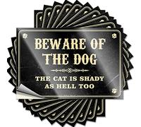 Tool Box Stickers Beware of Dog The Cat is Shady As Hell Too Funny Sticker 10 Pcs Prank Bumper Stickers Sticker Box(8X12CM)