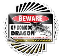 Tool Box Stickers Beware of Komodo Dragon Funny Sticker 10 Pcs Bumper Sticker Funk Around and Find Out Sticker(8X12CM)