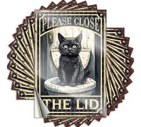 Tool Box Stickers Black Cat Please Close The Lid Stickers Big Bandaid Sticker for Car Car Sticker Pack(8X12CM)