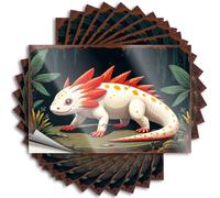 Tool Box Stickers Jeweled Lizard in The Enchanted Forest Stickers 10Pcs Car Bumper Stickers Funny Home Sign(12X18CM)