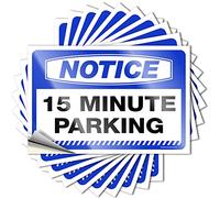 Tool Box Stickers Notice 15 Minute Parking Stickers 10 Pcs Men Decor Funny Bumper Stickers(12X18CM)