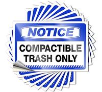Tool Box Stickers Notice Compactible Trash Only Stickers 10 Pcs Prank Stickers Prank Stickers for Adults(8X12CM)