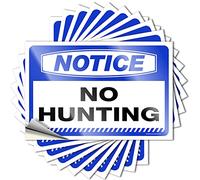 Tool Box Stickers Notice No Hunting Stickers 10 Pcs Funny Home Sign Bumper Sticker(6X9CM)