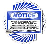 Tool Box Stickers Notice The Use of Alcoholic Beverages Nonprescription Drugs Stickers 10 Pcs Prank Bumper Stickers Sticker Box(8X12CM)