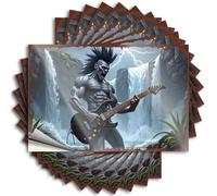 Tool Box Stickers Thundering Waters: The Rock Warrior's Epic Performance Stickers 10Pcs Cars Stickers Funny Garage Signs for Men(6X9CM)