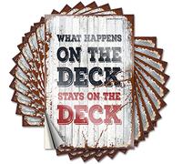 Tool Box Stickers What Happens On The Deck Stays On The Funny Sticker 10 Pcs Mechanic Stickers Stickers for Your Car(6X9CM)