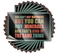 Tool Box Stickers You Can't Buy Happiness But Can Minerals Stickers Prank Stickers for Adults Stickers Funny Adult(12X18CM)