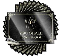 Tool Box Stickers You Shall Not Pass Funny Sticker 10 Pcs Car Stickers for Men Prank Stickers for Adults(12X18CM)