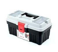 Tool Box Tool Box with Tool Carrier Ergonomic Handle Robust Lid ABS Clamp Locks 360 x 195 x 183 mm Grey