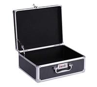 Tool Box Tool Boxes Aluminum Alloy Portable Toolbox Aluminum Briefcase Hard-Sided with Combination Locks Toolbox Tool Organizer Tool Chest (Color : Black-b) (Silver b) (Black b)