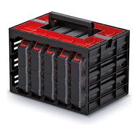 (Set 4) Parts Storage Organiser Tager Case DIY Compartment Cabinet Screws Carry Tool Box