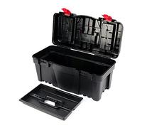 Tool Box with Built-In Tool Holder for Workshop, Garage, ABS Plastic Clip Fasteners (550 x 267 x 270 mm)