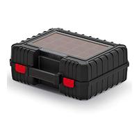 Tool Box with Functional Compartments, Ergonomic Handle, Plastic, 384 x 335 x 144 mm (L x W x H)