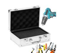 Tool Box with Handle - Aluminum+PP+Sponge 500g | Universal Portable Tool Box, Square Storage Organizer Liner | Jewelry, Watches, Cosmetics