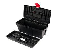 Tool Box with Integrated Tool Carrier for Workshop Garage ABS Clamp Fasteners Plastic (400 x 200 x 186 mm)