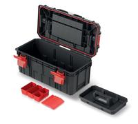 Tool Box with Tool Carrier Dividers Ergonomic Handle Clamp Fasteners Plastic 55 x 25 x 26.4 cm