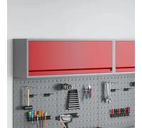 vidaXL Tool Cabinet with Storage Red and Grey 100 x 25 x 35 cm