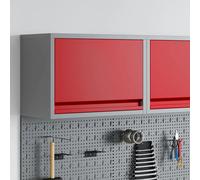 vidaXL Tool Cabinet with Storage Red and Grey 50 x 25 x 35 cm