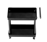 Tool Cart, Work Cart Rolling Tool Cart RC Accessories Mini 2-Tier Tools Storage Trolley Mobile Workshop Garage Repair Tools Cart for 1/8 1/10 1/12 1/16 Scale Model Large Size
