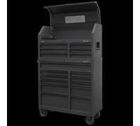 Sealey 17 Drawer Roller Cabinet and Integrated Power Strip Black